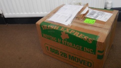Box from Irish Express Moving & Storage; Dog-Eared Books, Castro St., San Francisco